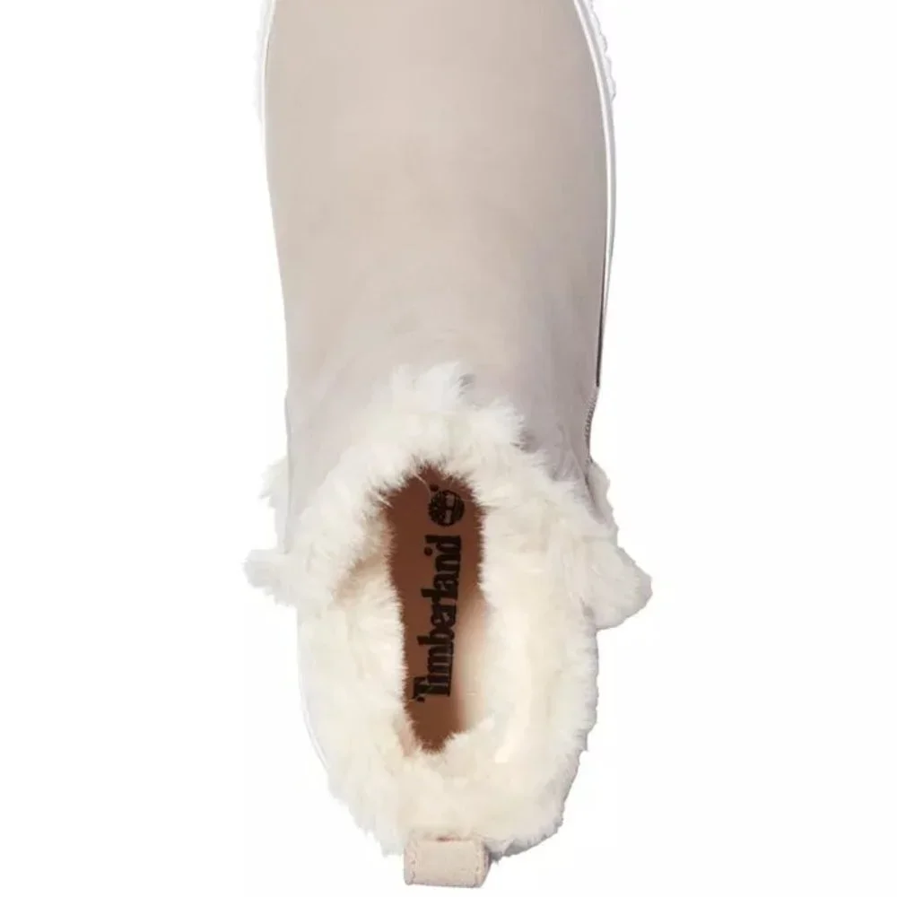 Timberland Women's Light Beige Shearling-Lined Ankle Boots - Picture 3 of 11